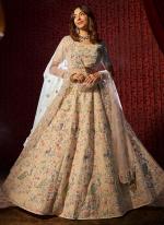 Georgette White Wedding Wear Sequins Work Lehenga Choli